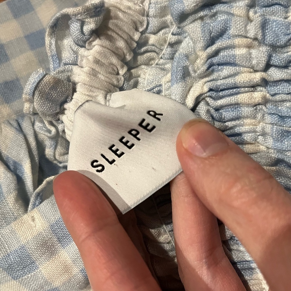 Sleeper Blue Gingham Midi Dress - Picture 3 of 4